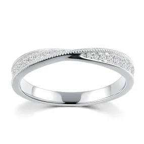 18K White Gold Diamond Ladies Ring