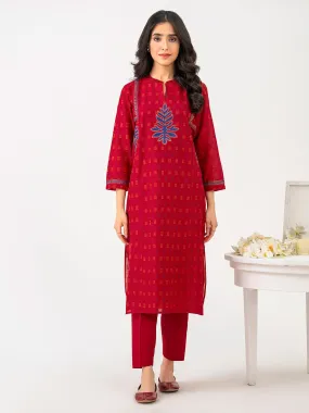 2 Piece Jacquard Suit-Embroidered (Pret)