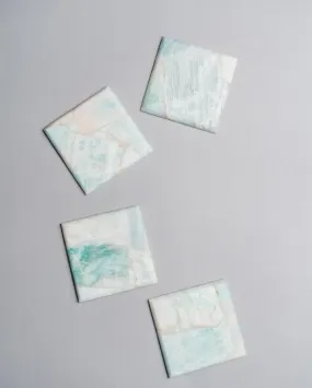 Amazonite Square Stone Coaster | Set of 4