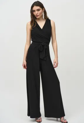 Belted V-neck Jumpsuit