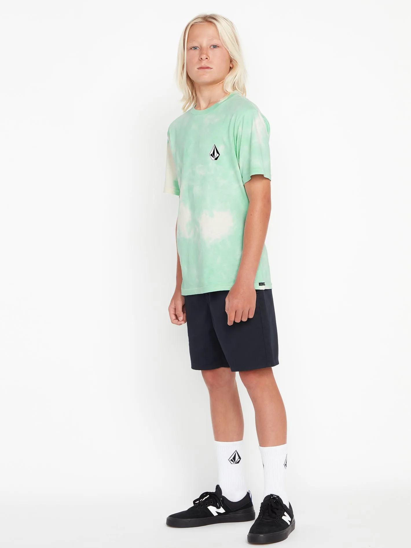 Big Boys Iconic Stone Dye Short Sleeve Tee - Ice