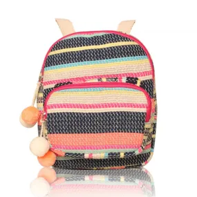 Black & Multi Women / Kids Backpack Small Size