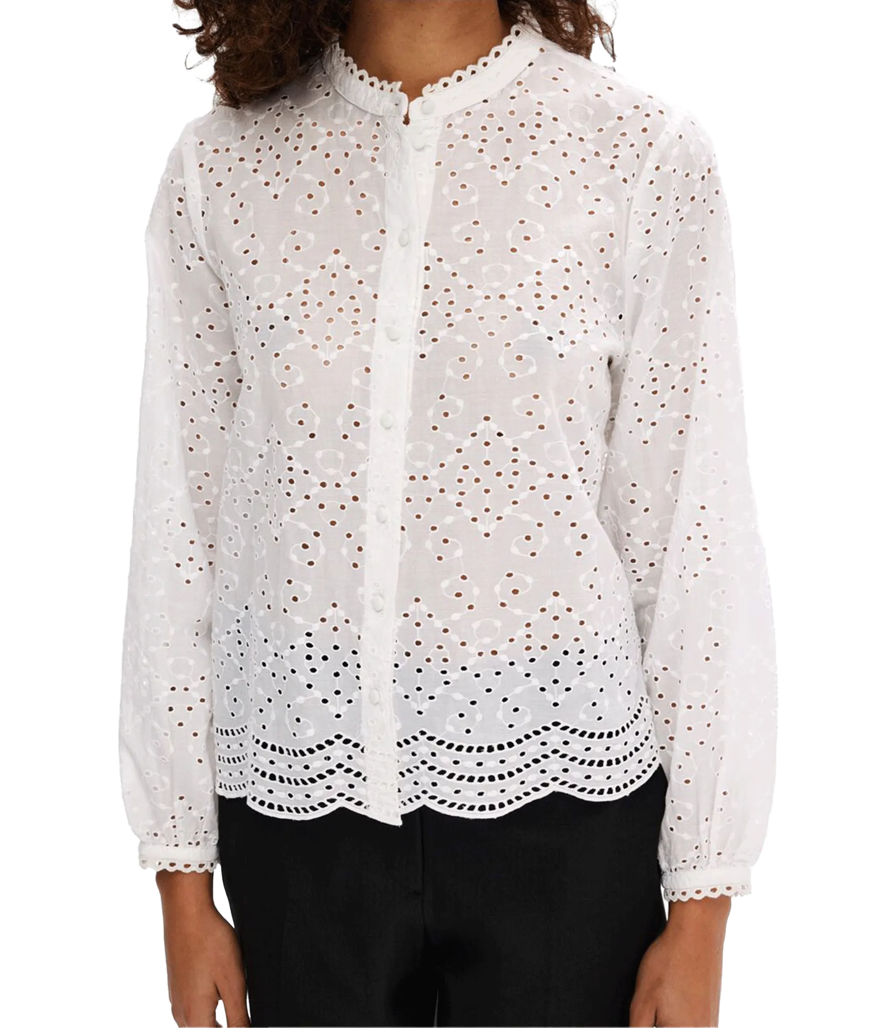 Broderie Anglaise Shirt - White