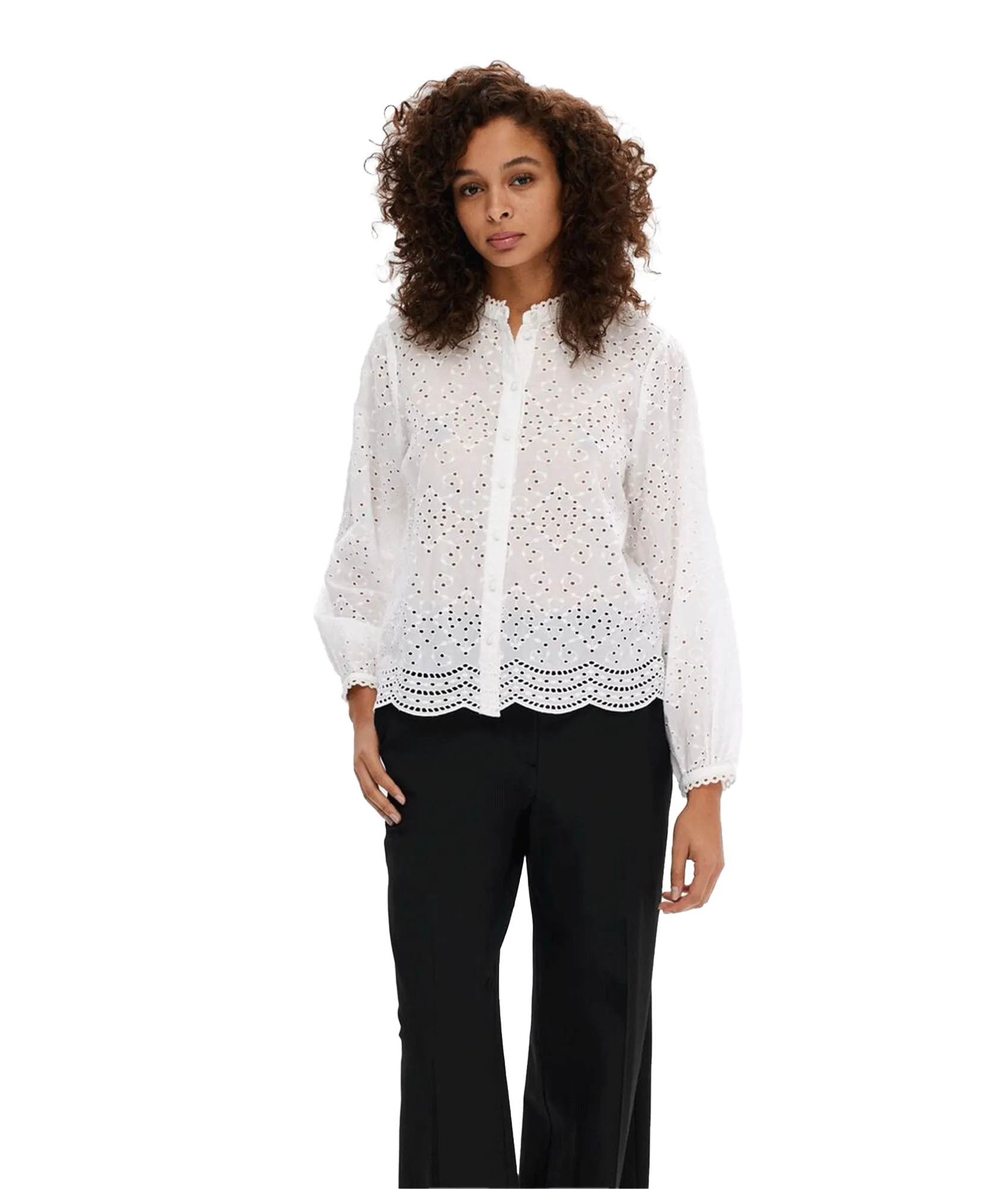 Broderie Anglaise Shirt - White