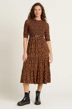 Brush Strokes Midi Dress