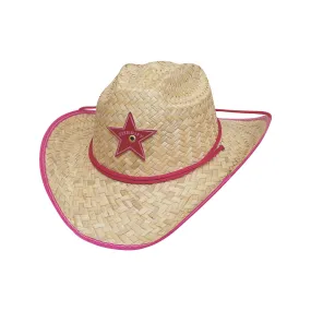 BULLHIDE RODEO PARTY PINK STRAW KIDS HAT COMPANY Style 2718P