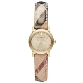 Burberry BU9219 Ladies The Haymarket 26mm Check Rose Gold Watch