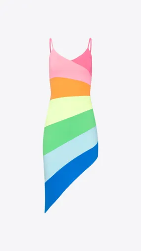 Colorblock String Dress - Rainbow