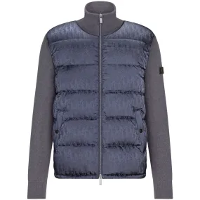 Dior Oblique Blouson Anthracite Grey Wool Knit