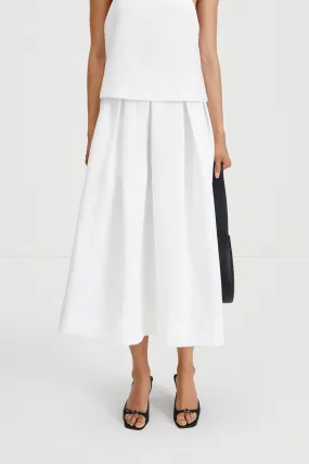 JOELLA JAQUARD SKIRT - WHITE