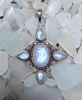 Luminescent Star of Moonlight Moonstone Pendant