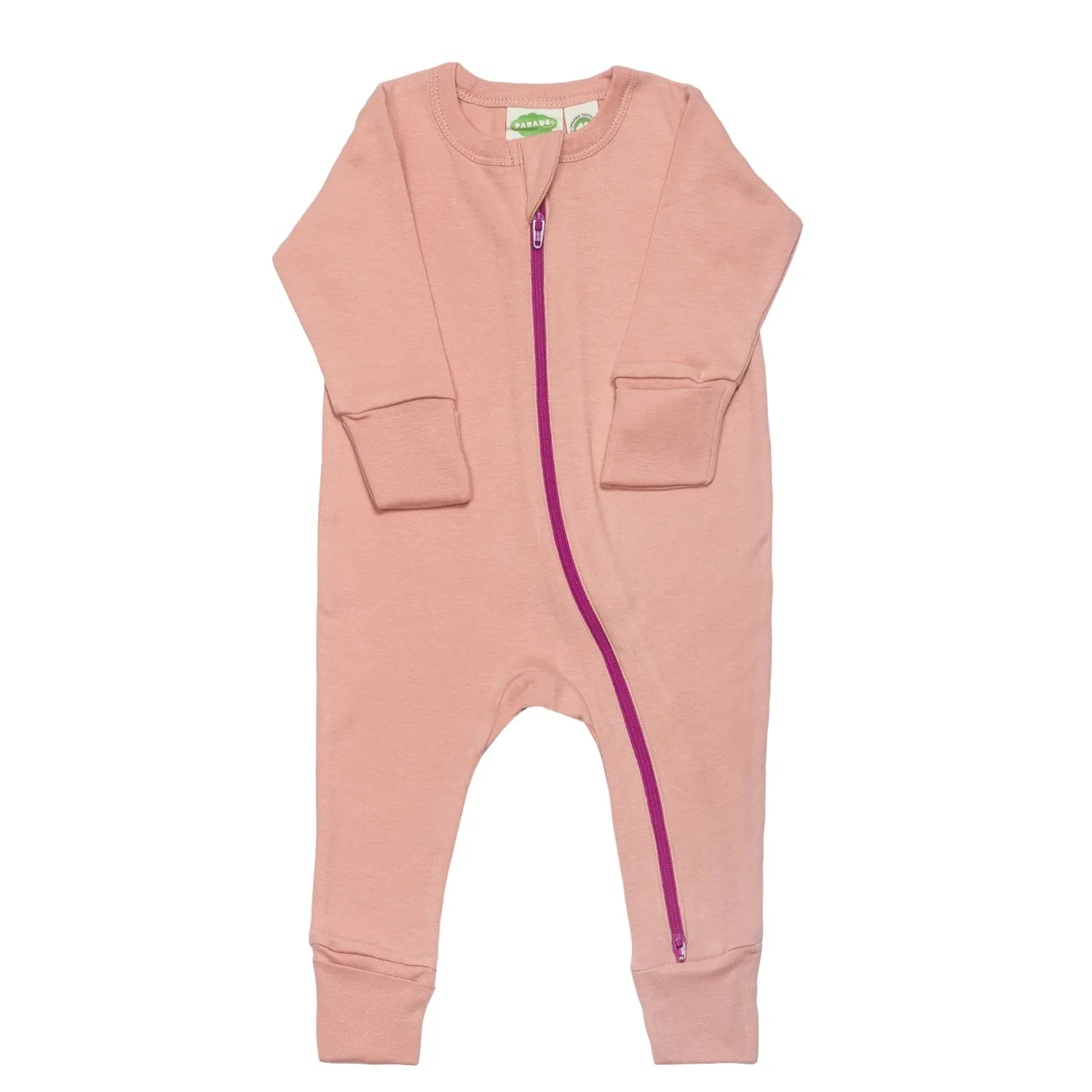 Organic Essential Basic '2-Way' Zipper Romper - Long Sleeve