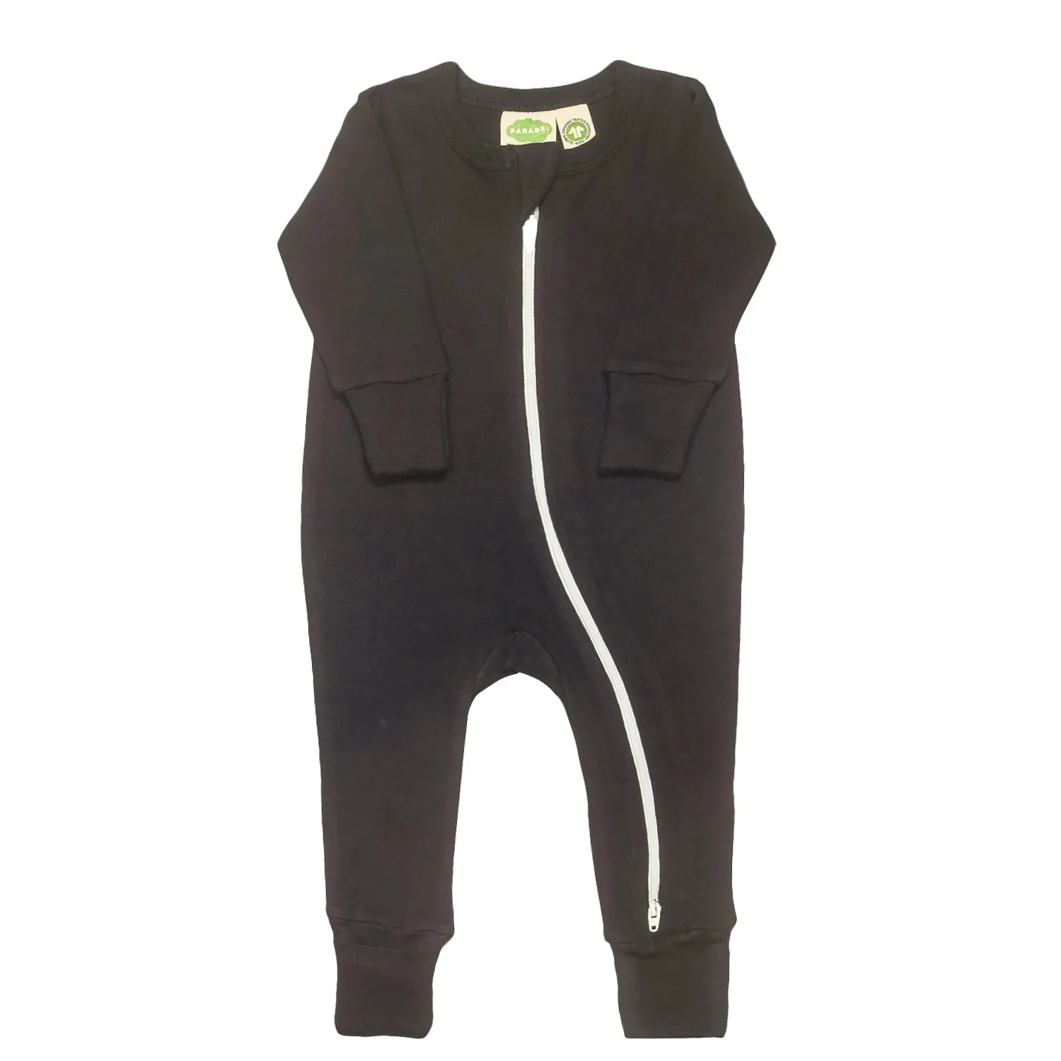 Organic Essential Basic '2-Way' Zipper Romper - Long Sleeve