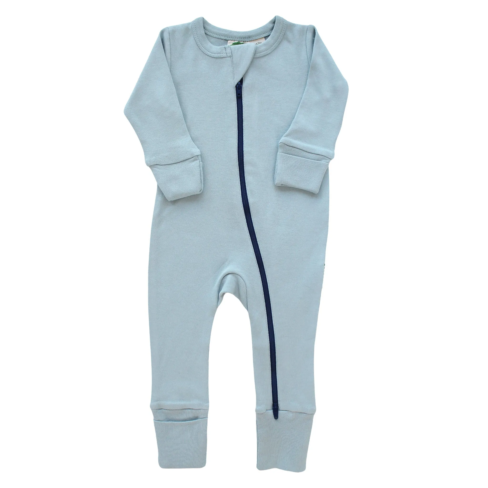 Organic Essential Basic '2-Way' Zipper Romper - Long Sleeve