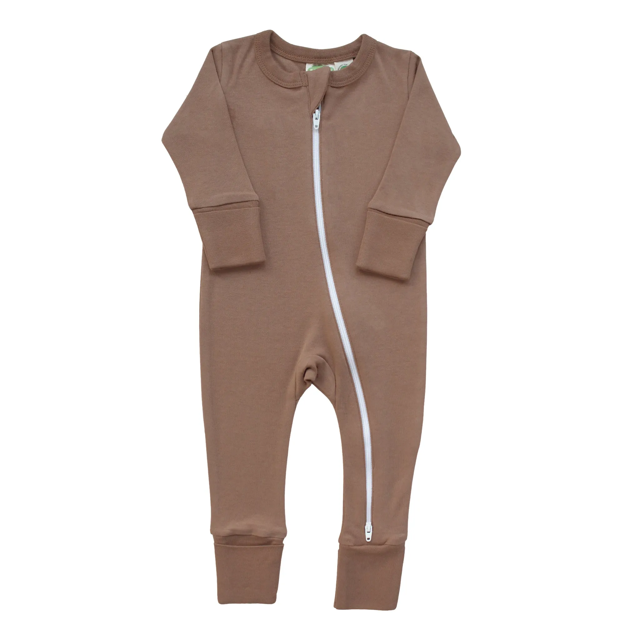 Organic Essential Basic '2-Way' Zipper Romper - Long Sleeve