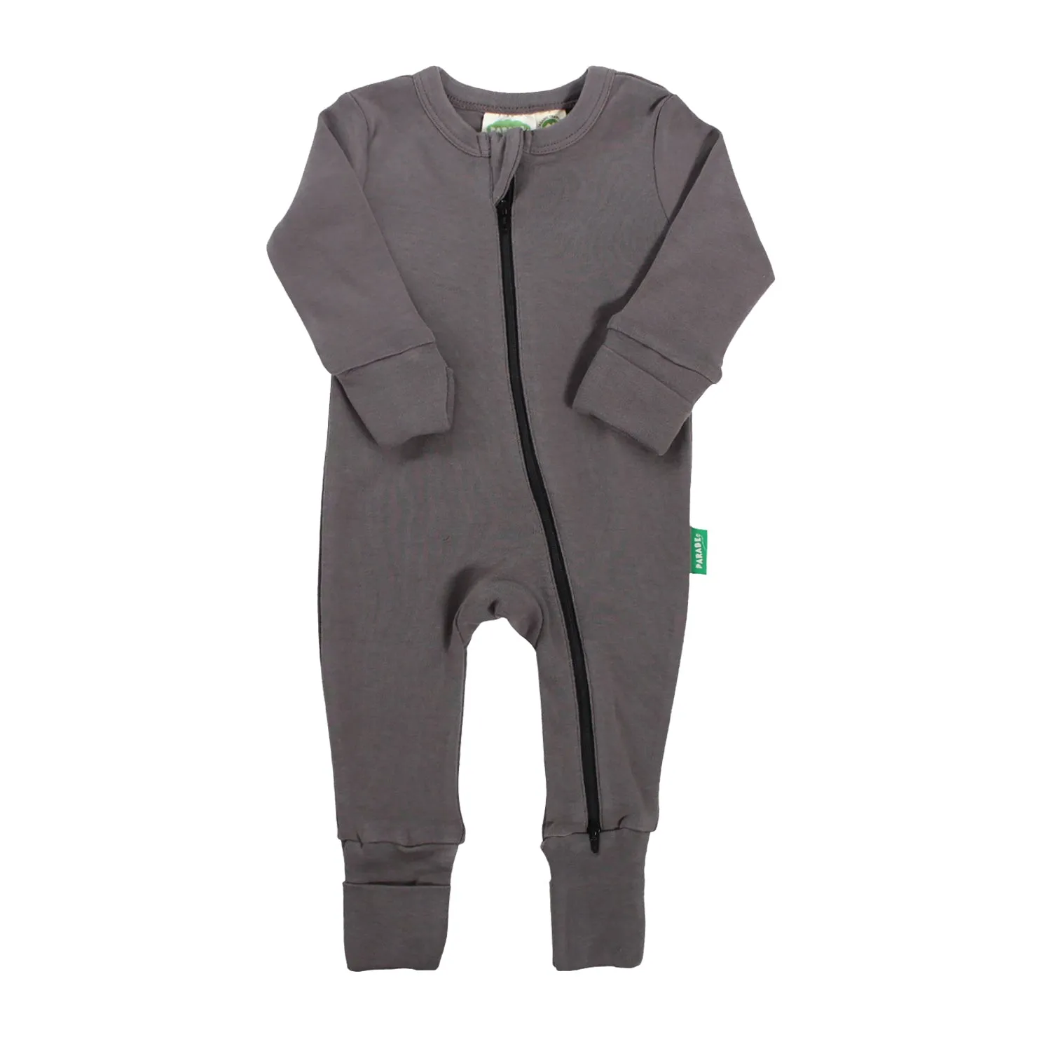 Organic Essential Basic '2-Way' Zipper Romper - Long Sleeve