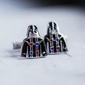 Sterling Silver Enamel Cufflinks Darth Guayabera