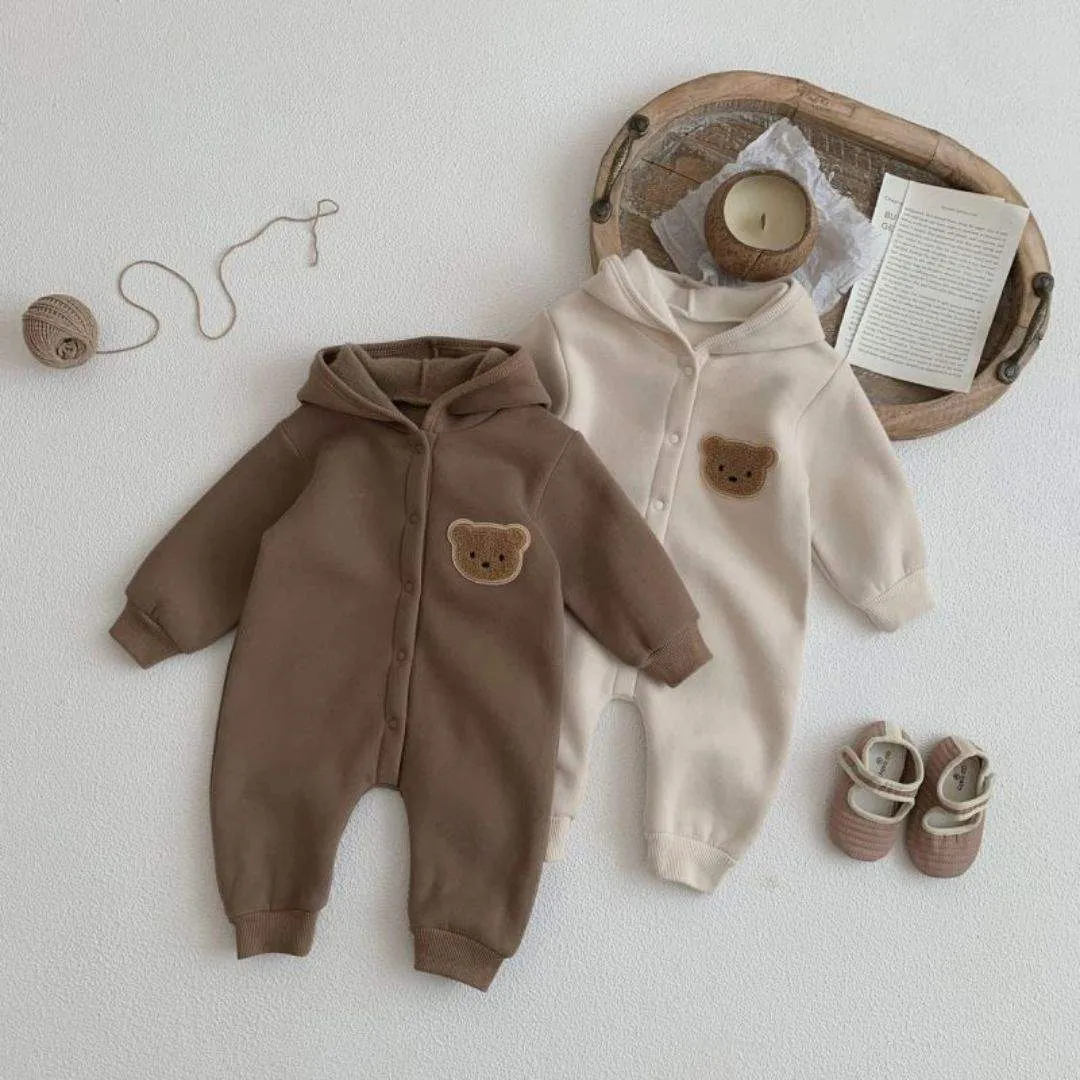 Teddy Fleece Hooded Jumpsuit