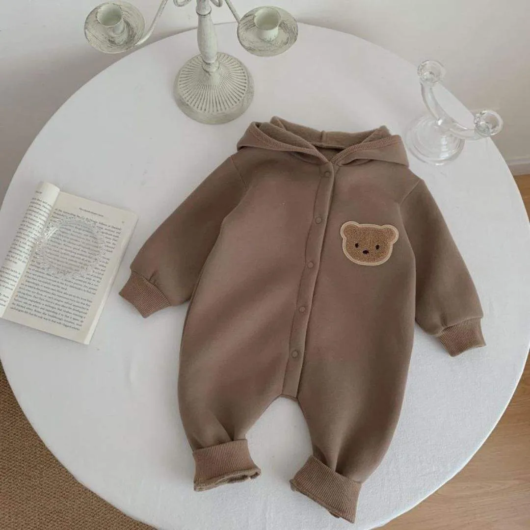 Teddy Fleece Hooded Jumpsuit