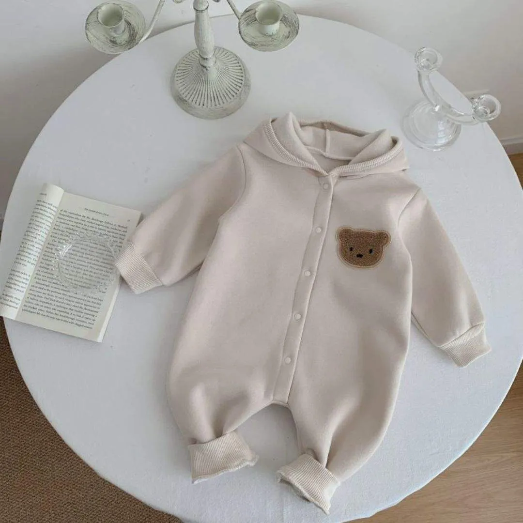 Teddy Fleece Hooded Jumpsuit