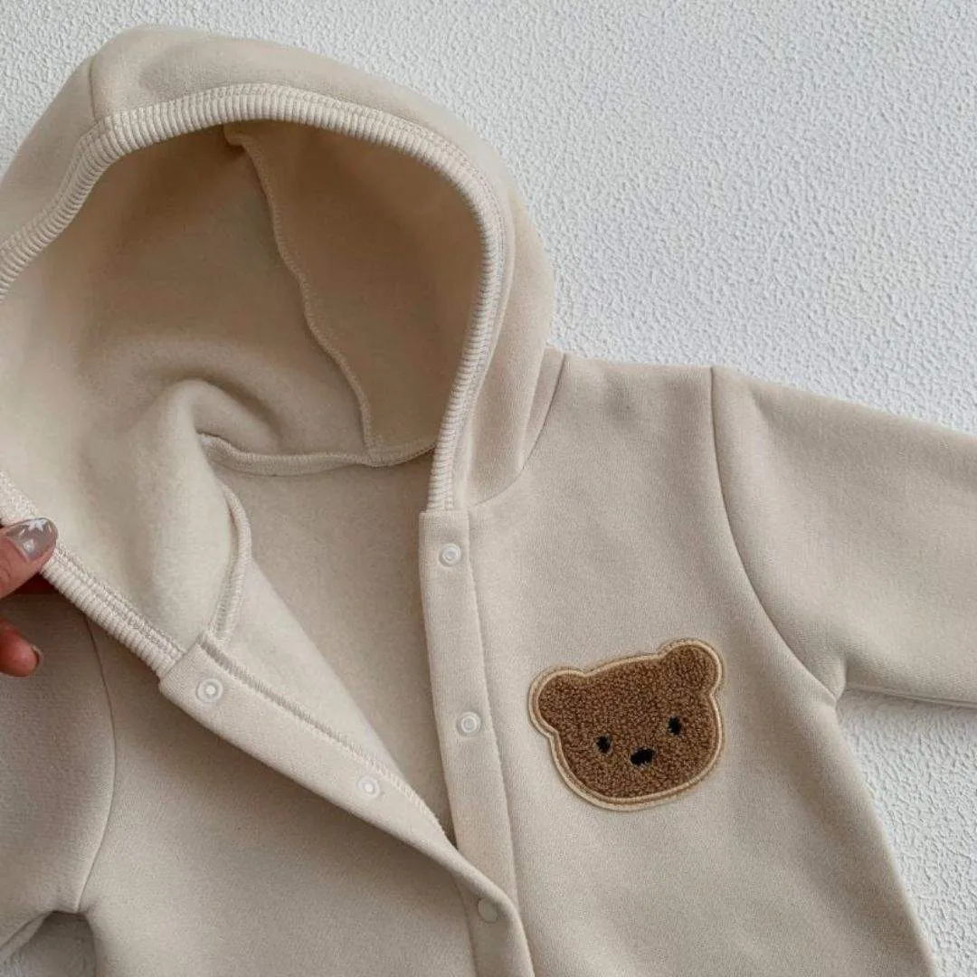 Teddy Fleece Hooded Jumpsuit