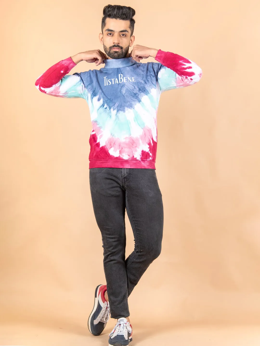 Tistabene Printed Tie and Dye Turtleneck