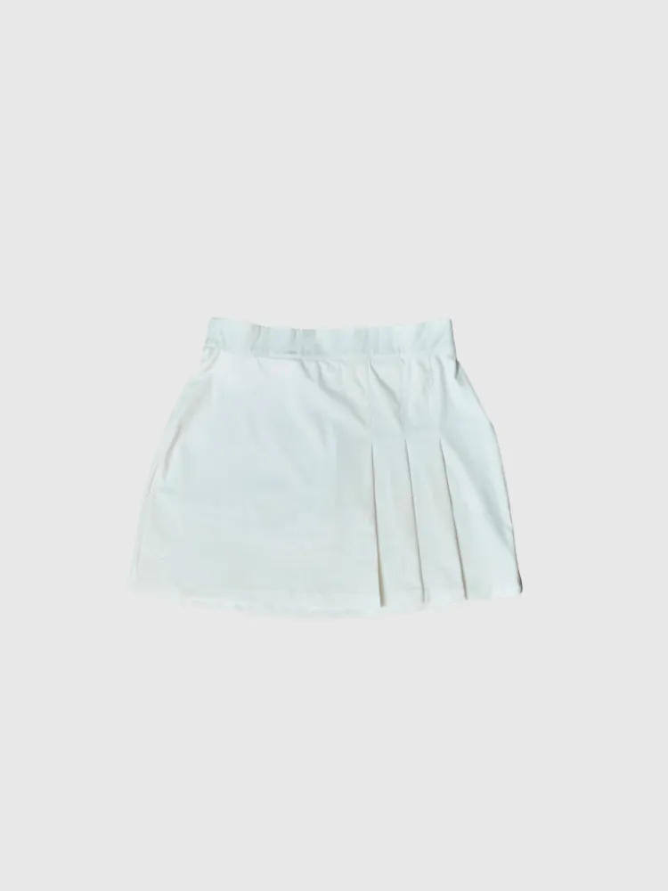 Verve Side-Pleated Skort - White